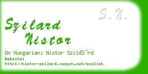 szilard nistor business card